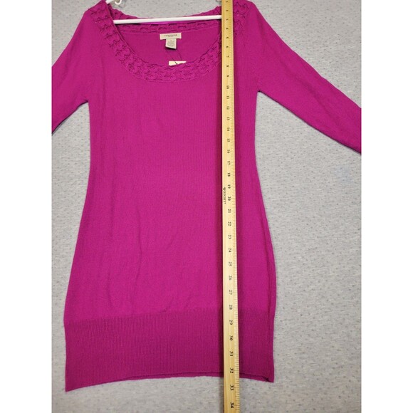 NWT Vertigo Paris Fushia Sweater Dress Tunic Womens Medium Wool Cashmere Luxury - Picture 8 of 10